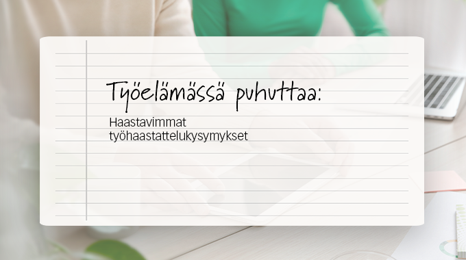 Haastavimmat työhaastattelukysymykset -blogi